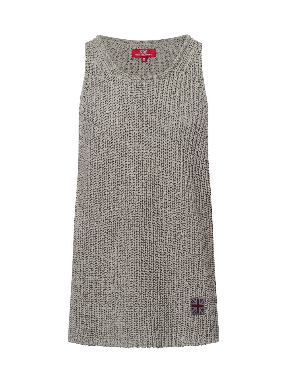 Finshley & Harding London Tanktop Herren Baumwolle grau strukturiert, M