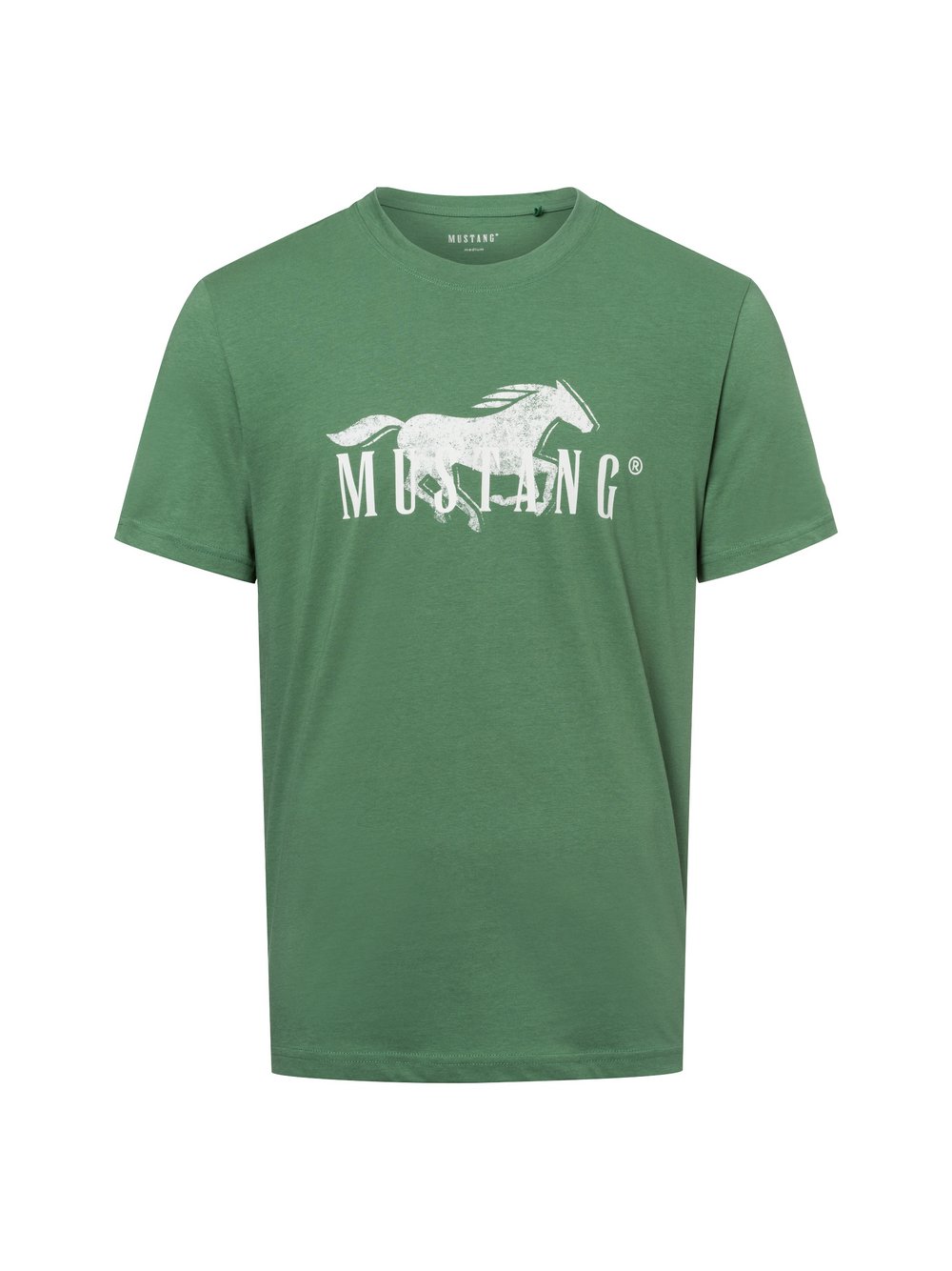 Mustang T-Shirt Herren Baumwolle grün bedruckt, S