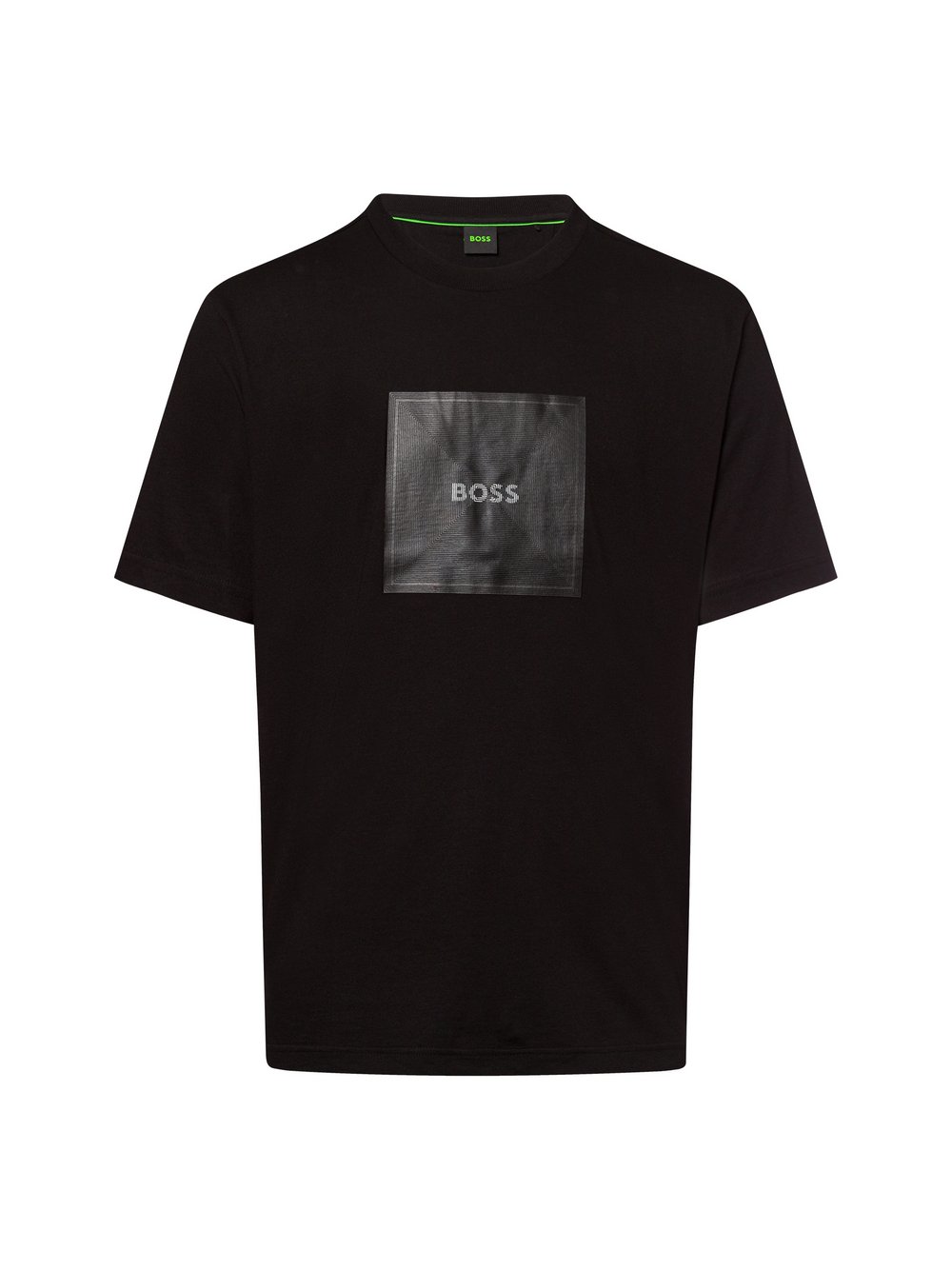 BOSS Green T-Shirt Herren Baumwolle schwarz bedruckt, S