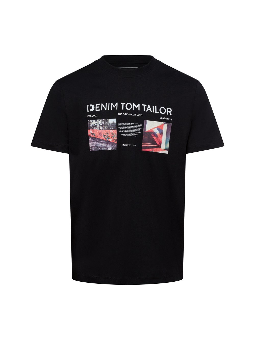 Thumbnail - Tom Tailor Denim T-Shirt Herren Baumwolle schwarz bedruckt, S