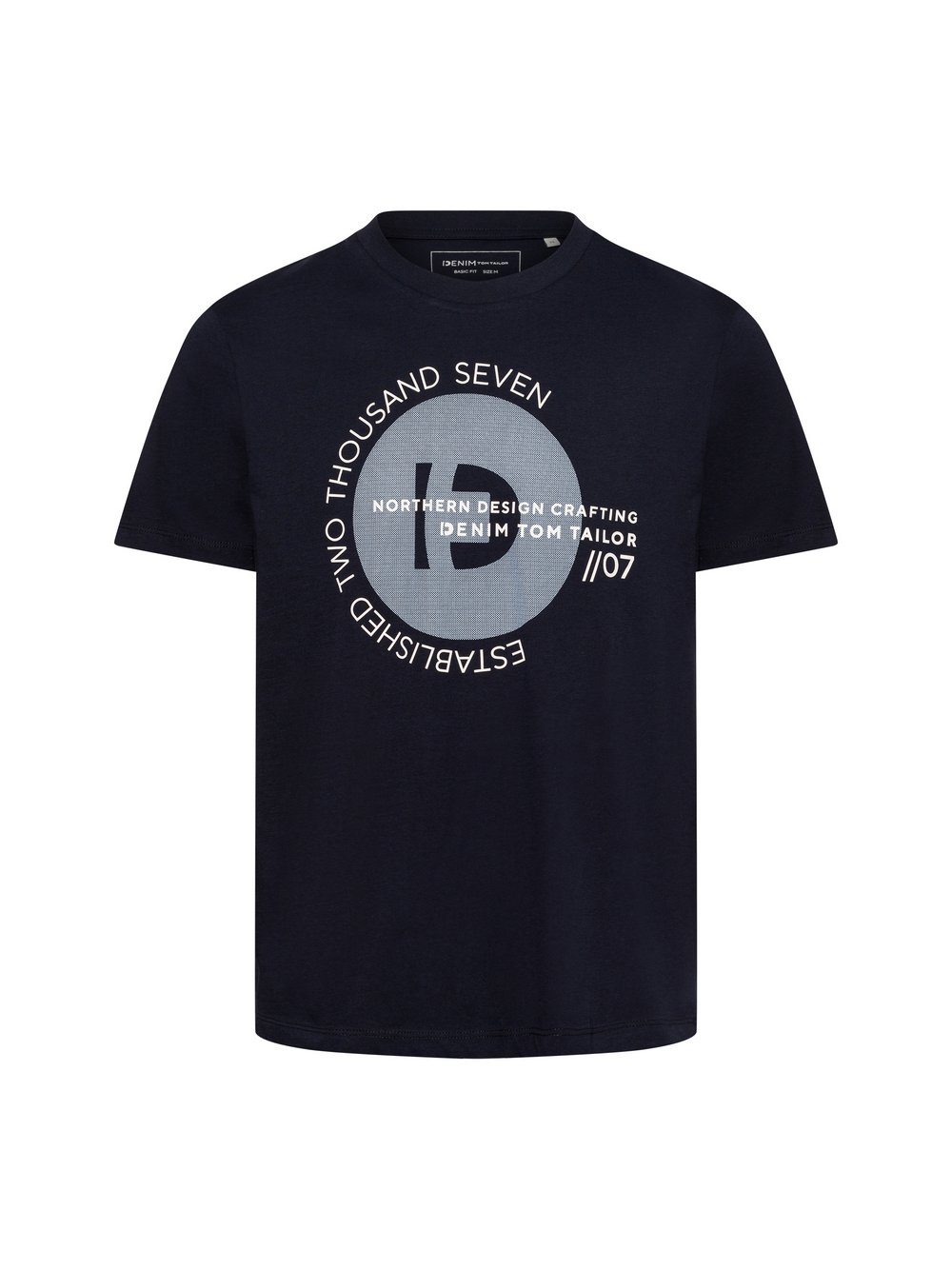 Tom Tailor Denim T-Shirt Herren Baumwolle blau bedruckt, L