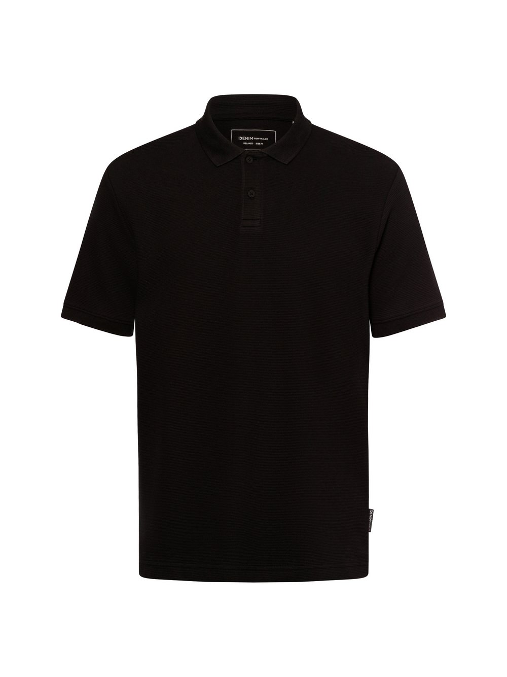 Tom Tailor Denim Poloshirt Herren Baumwolle schwarz, S