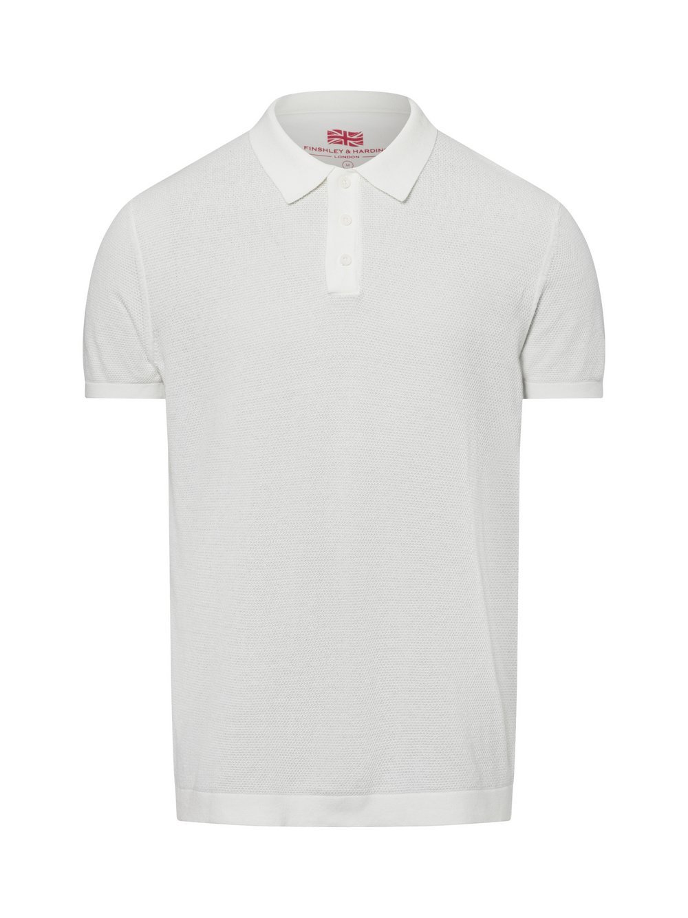 Finshley & Harding London Poloshirt Herren Baumwolle weiß, M