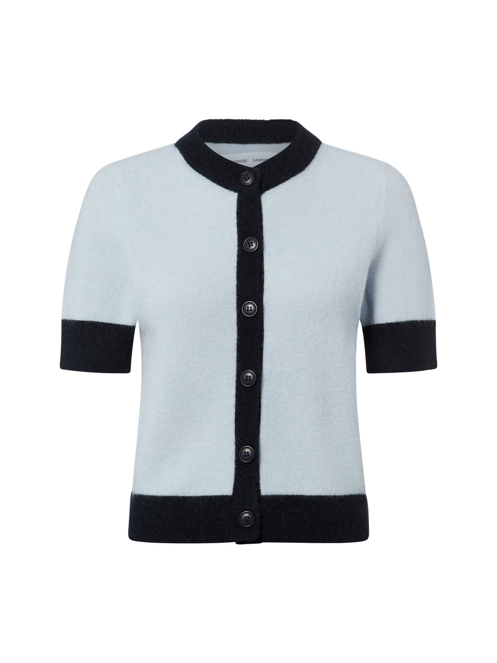 Samsøe Samsøe Strickjacke mit Alpaka-Anteil  Damen Wolle blau gemustert, S