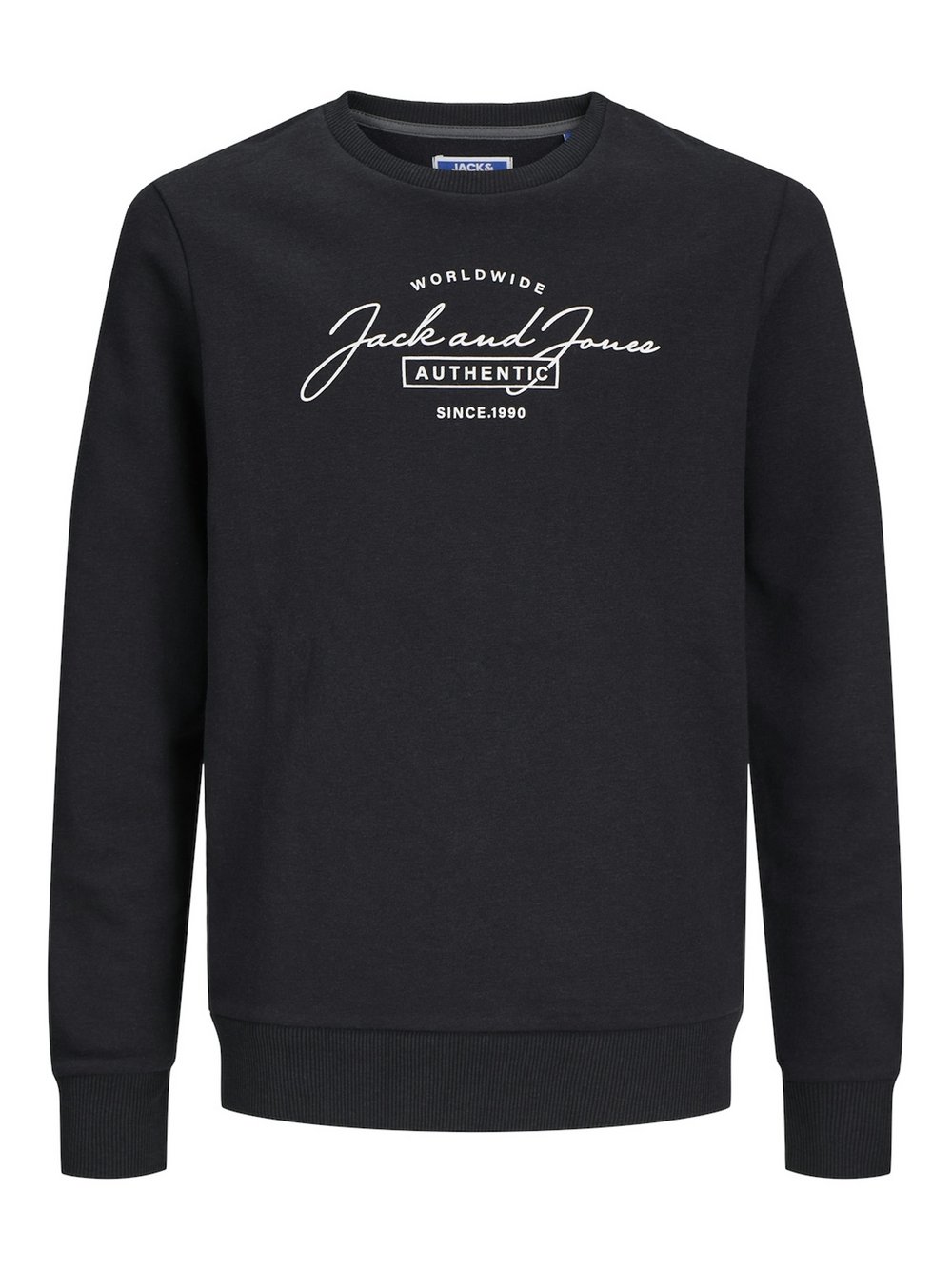 Jack & Jones Junior Pullover Jungen Baumwolle schwarz bedruckt, 140