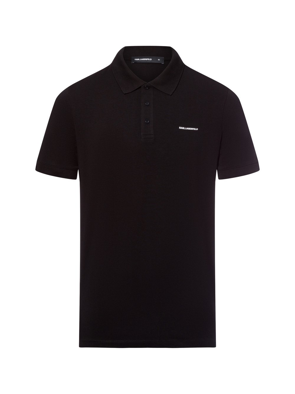 KARL LAGERFELD Poloshirt Herren Baumwolle schwarz, M