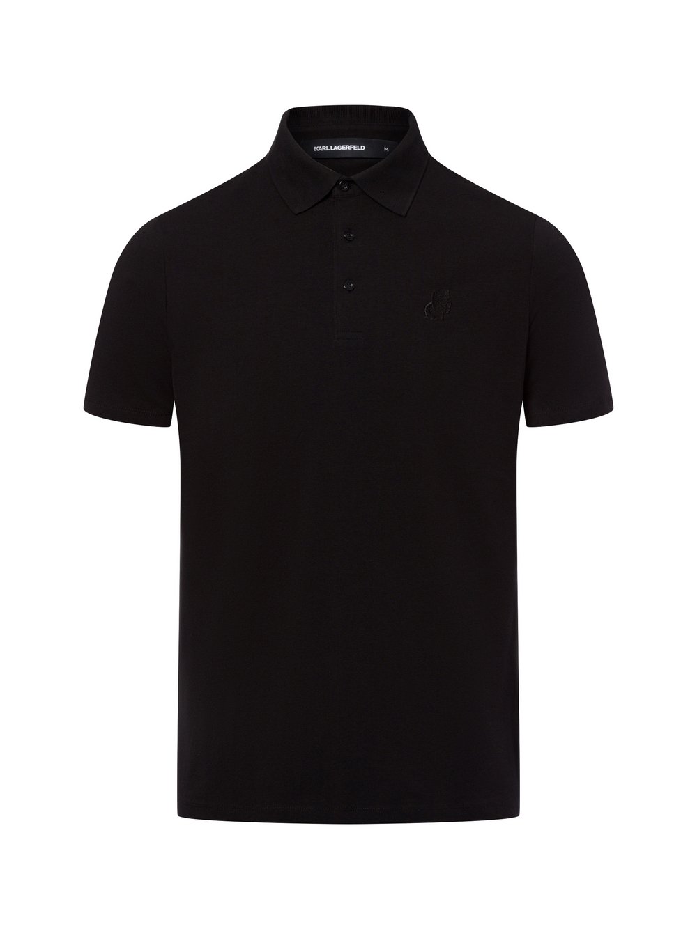 KARL LAGERFELD Poloshirt Herren Baumwolle schwarz, S