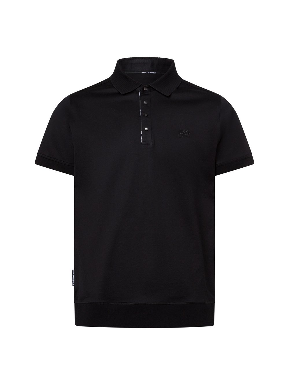 KARL LAGERFELD Poloshirt Herren Baumwolle schwarz, S