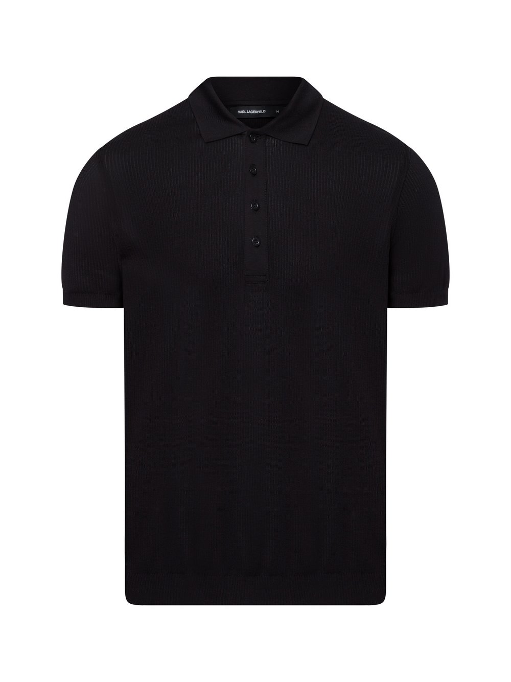 KARL LAGERFELD Poloshirt Herren Baumwolle schwarz, M