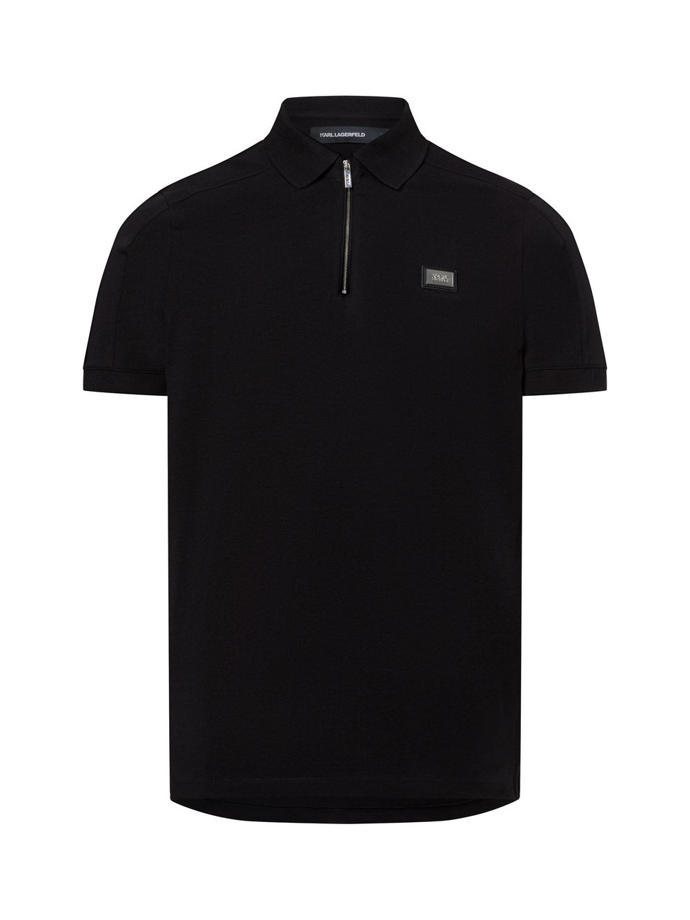 KARL LAGERFELD Poloshirt Herren Baumwolle schwarz, L