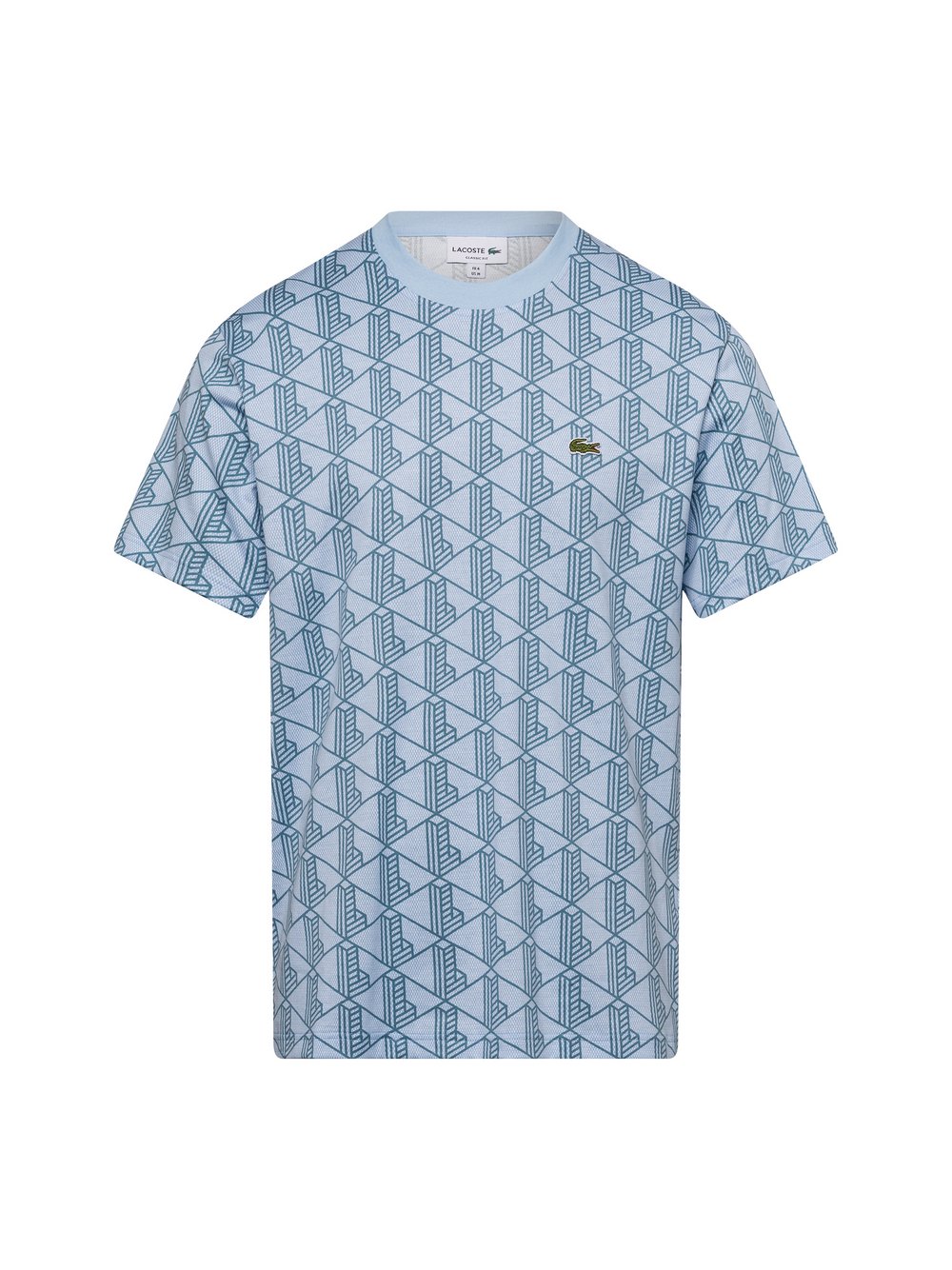 Lacoste T-Shirt Herren Baumwolle blau gemustert, 5