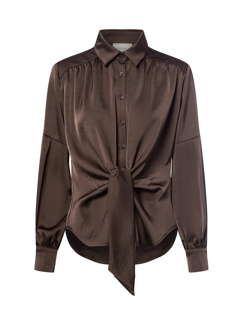 Neo Noir Satinbluse Damen braun, 36