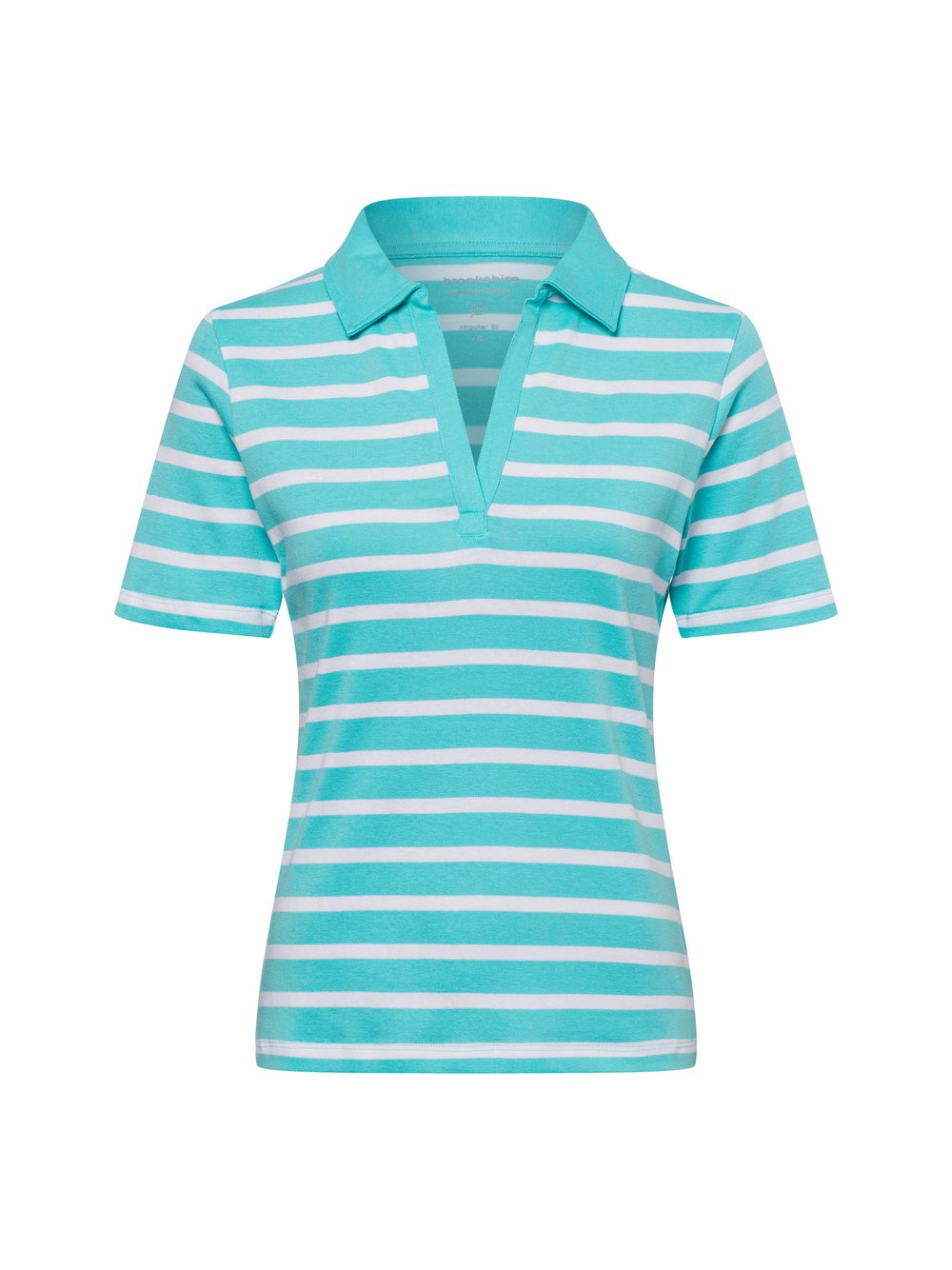 brookshire Poloshirt Damen Baumwolle blau gestreift, M