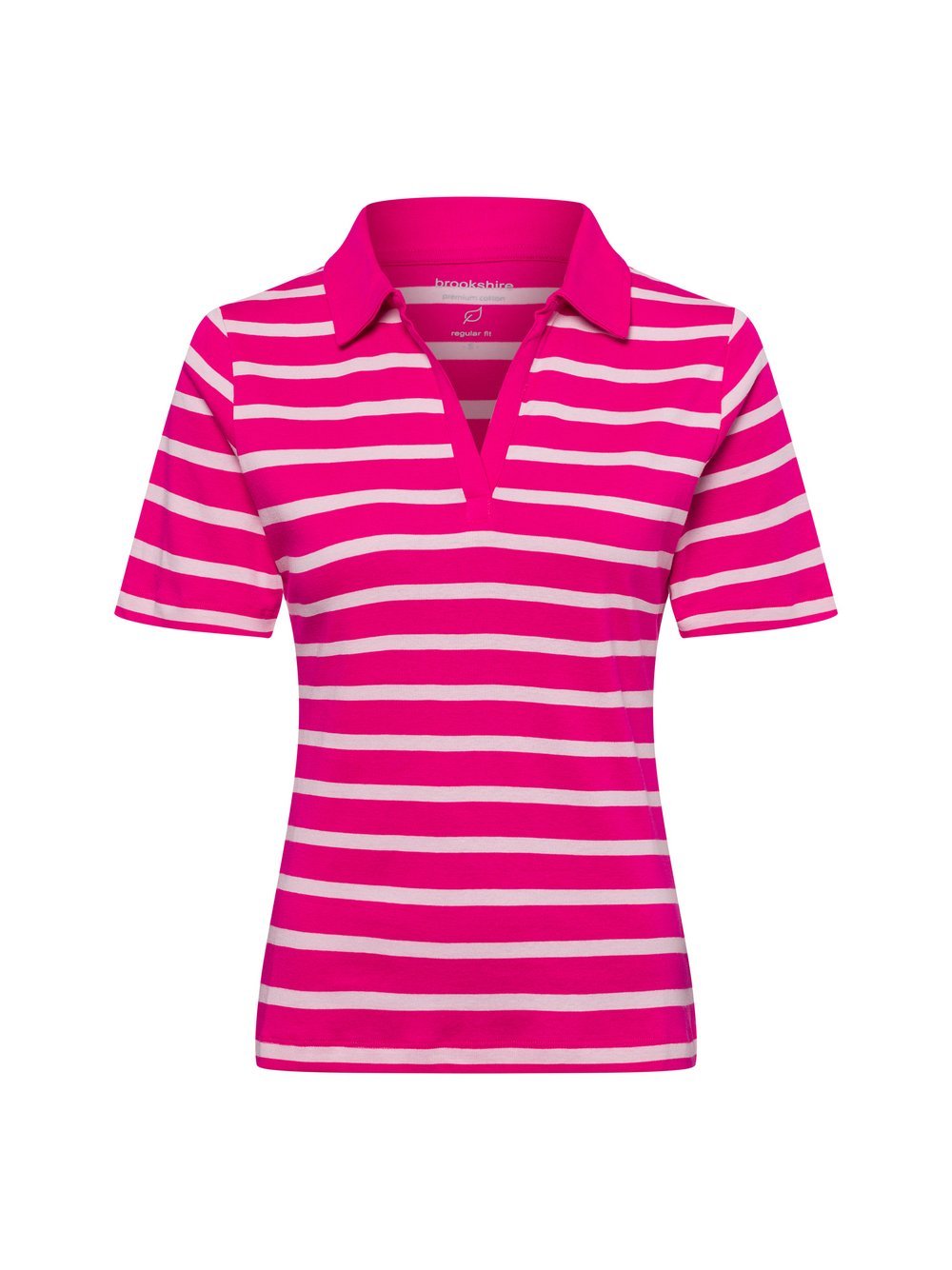 brookshire Poloshirt Damen Baumwolle pink gestreift, XXL