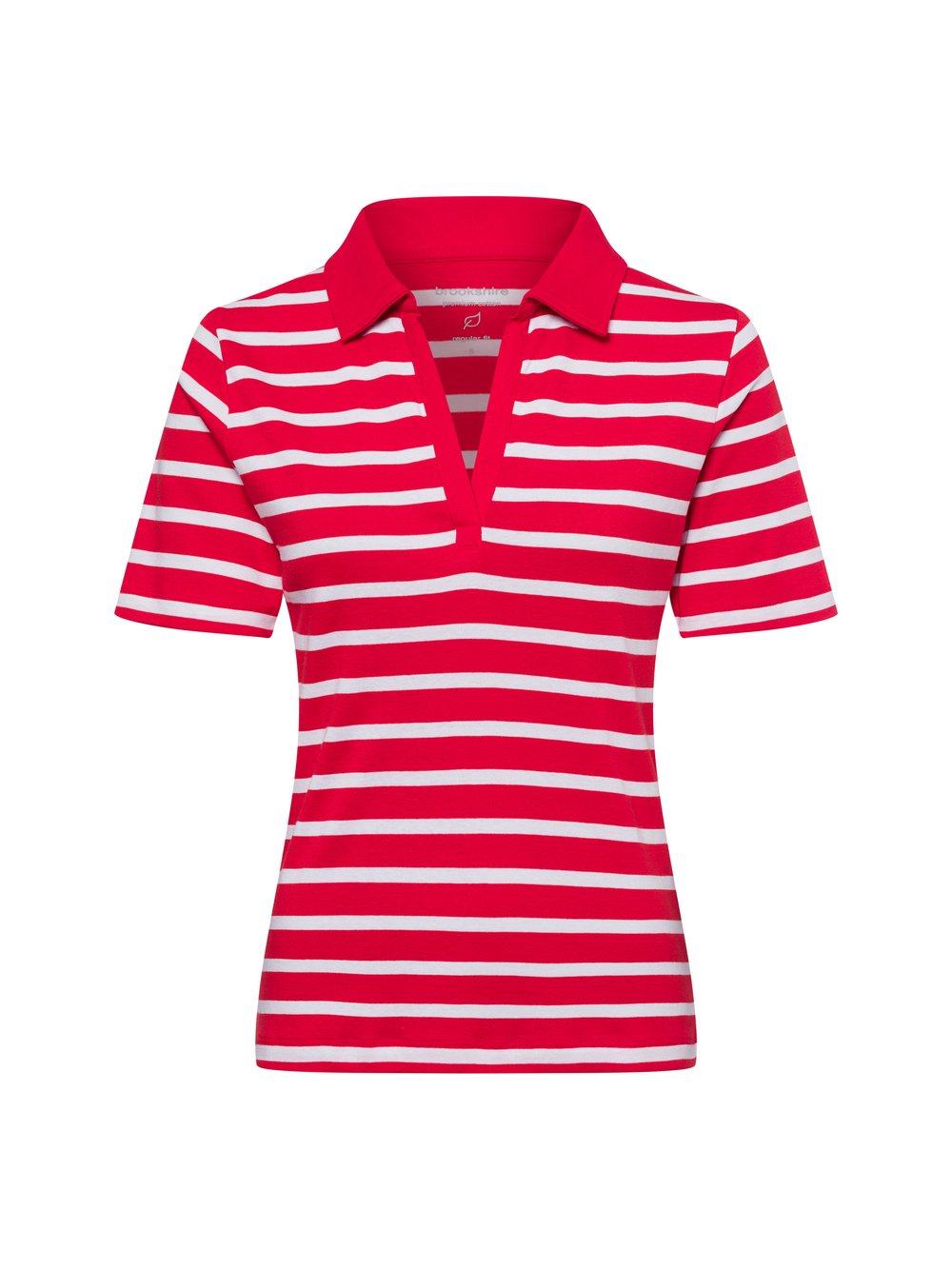 brookshire Poloshirt Damen Baumwolle rot gestreift, M