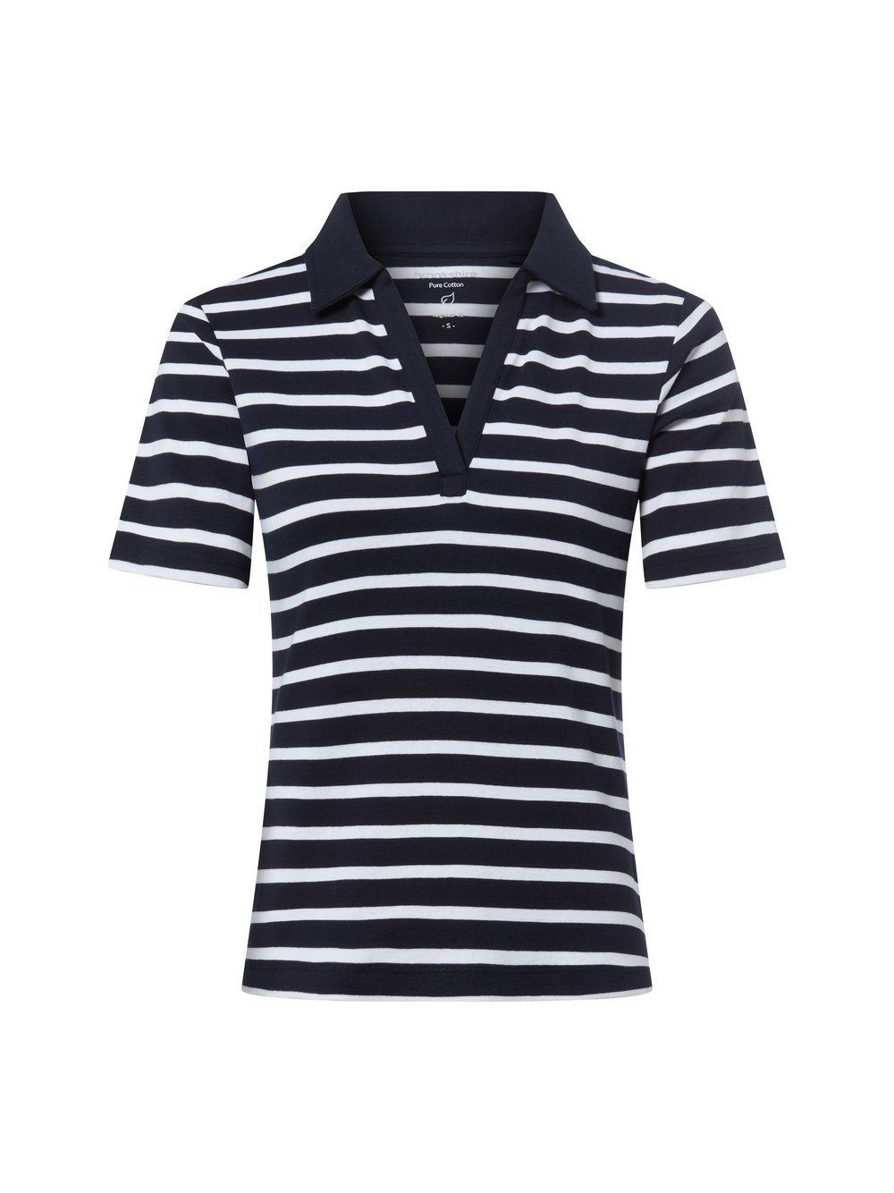 brookshire Poloshirt Damen Baumwolle blau gestreift, S