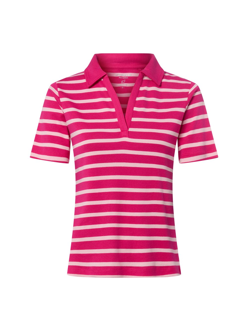 brookshire Poloshirt Damen Baumwolle pink gestreift, L