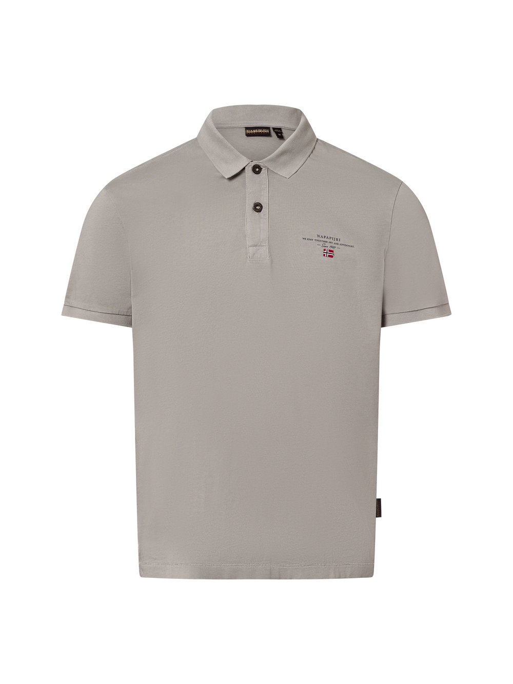 Napapijri Poloshirt Herren Baumwolle grau, S
