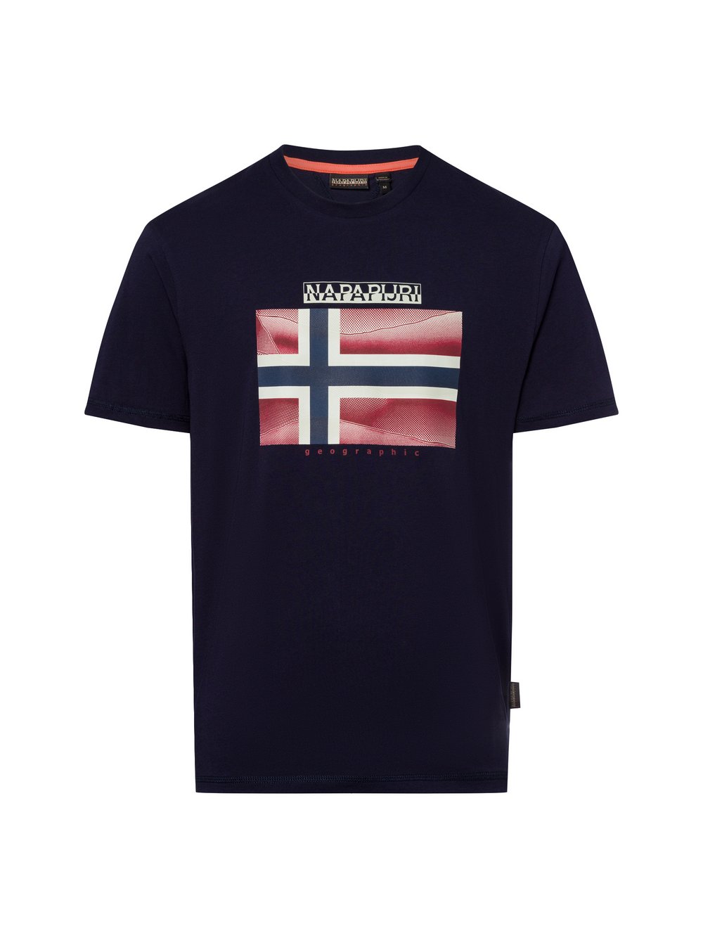 Napapijri T-Shirt Herren Baumwolle blau bedruckt, S