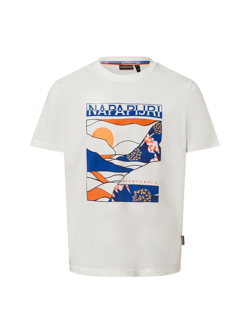 Napapijri T-Shirt Herren Baumwolle mehrfarbig bedruckt, L