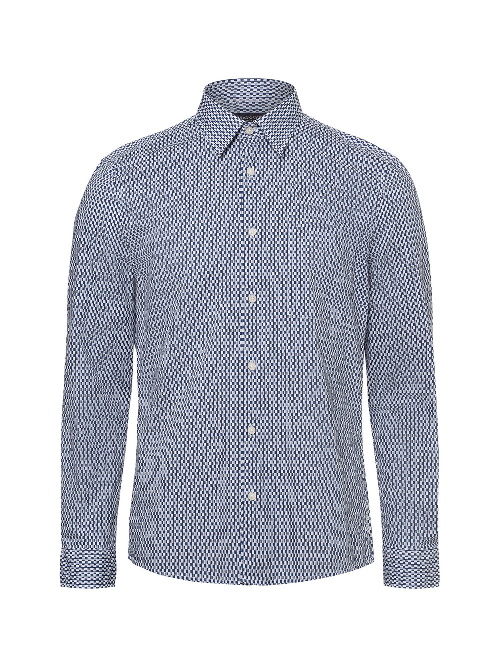 Thumbnail - Marc O'Polo Hemd Herren Slim Fit Baumwolle mehrfarbig gemustert, XL