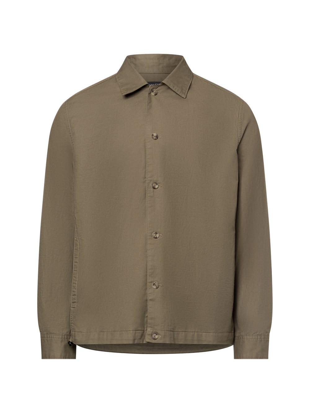 Marc O'Polo Freizeithemd mit Leinenanteil Herren Comfort Fit Baumwolle grün, L
