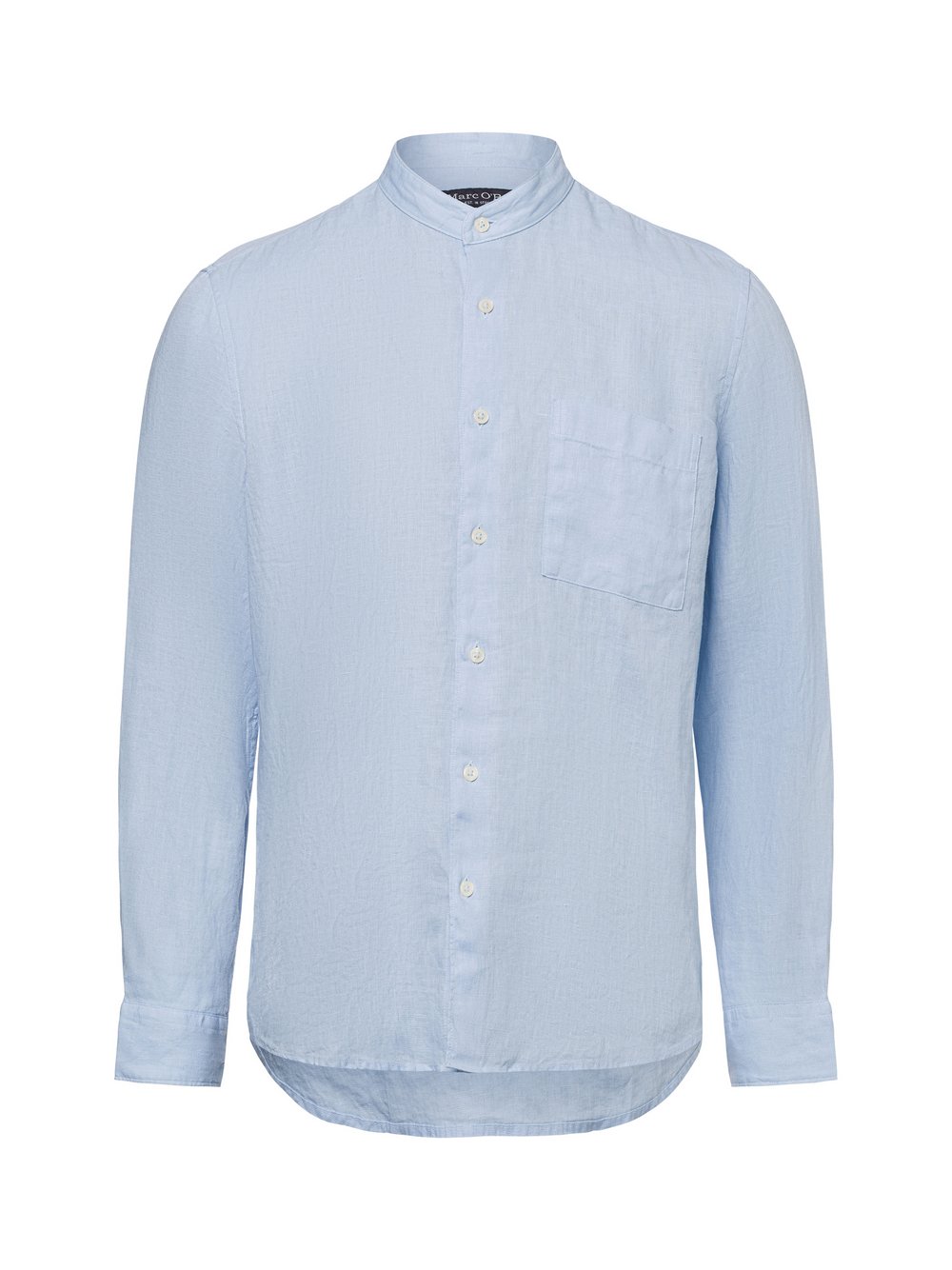 Marc O'Polo Hemd aus Leinen Herren Regular Fit blau, L