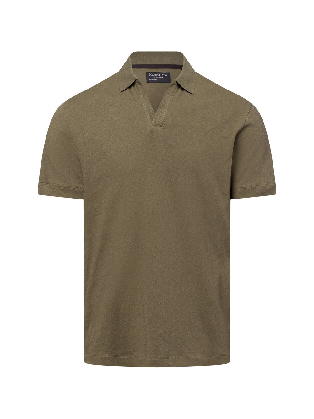 Marc O'Polo Poloshirt mit Leinenanteil Herren Baumwolle grün, XL