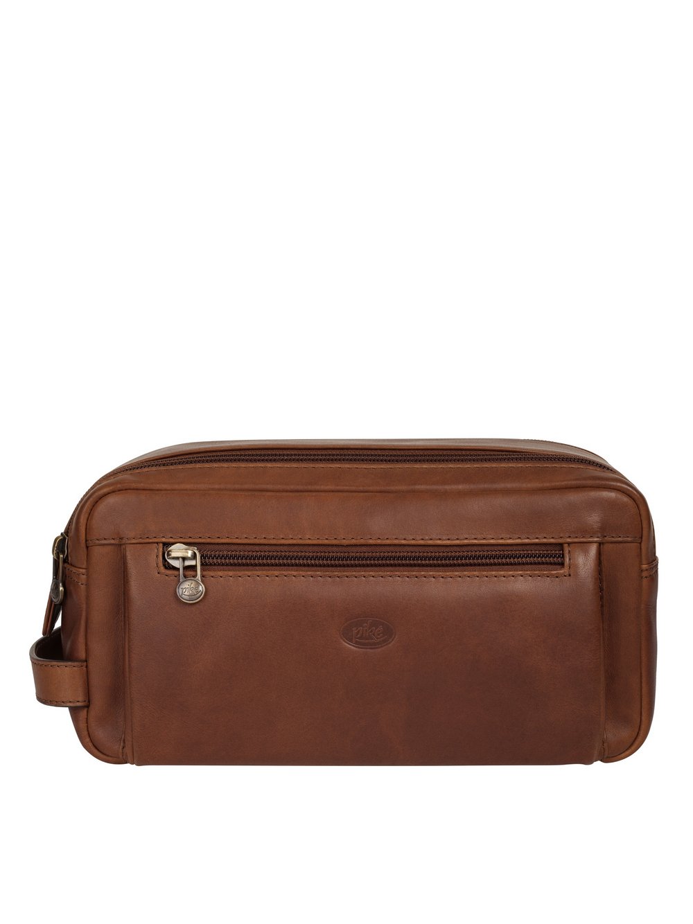 Thumbnail - piké Kulturtasche Damen Leder braun, ONE SIZE