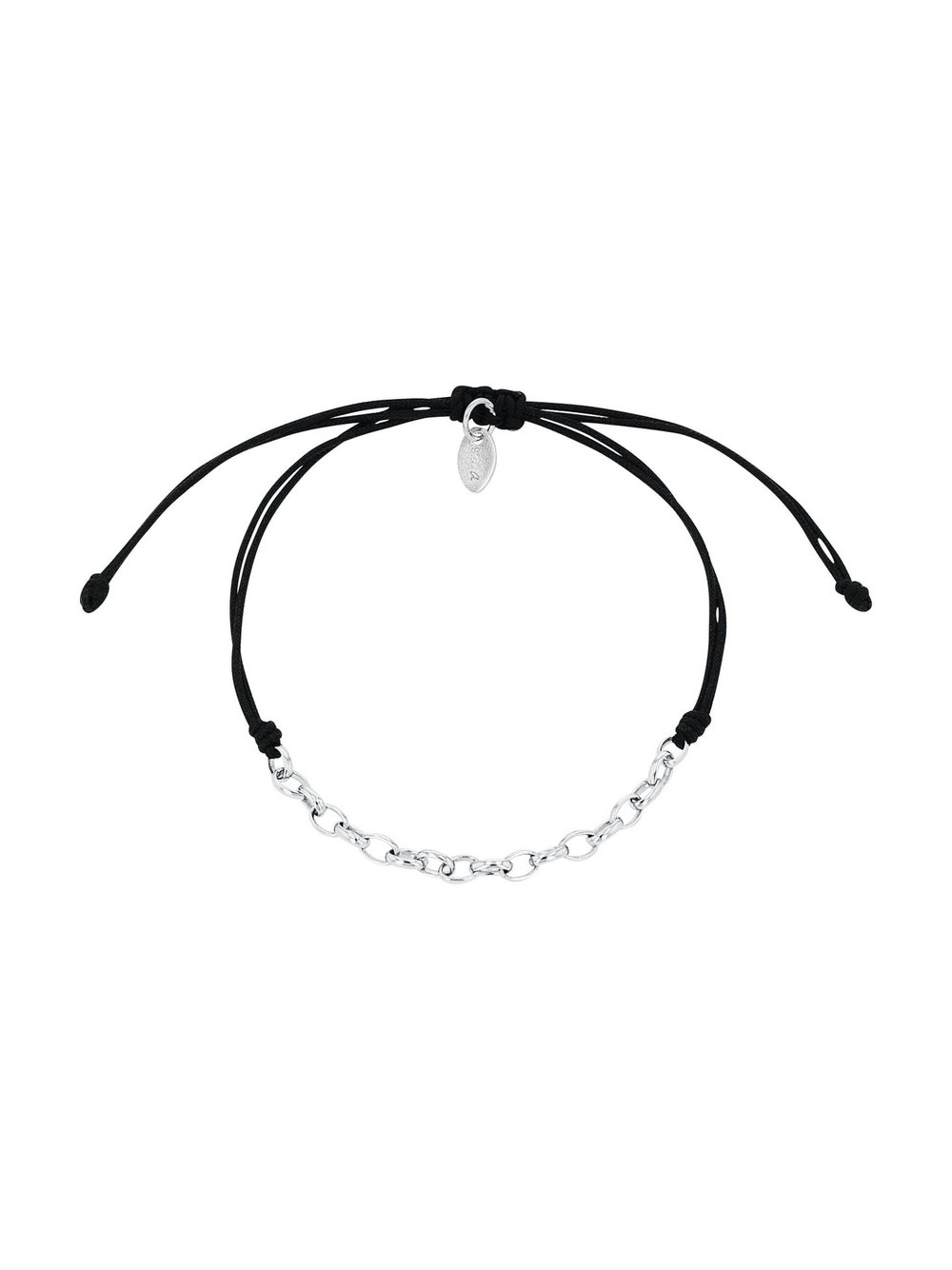 amor Charmarmband Damen Sterlingsilber schwarz, 23