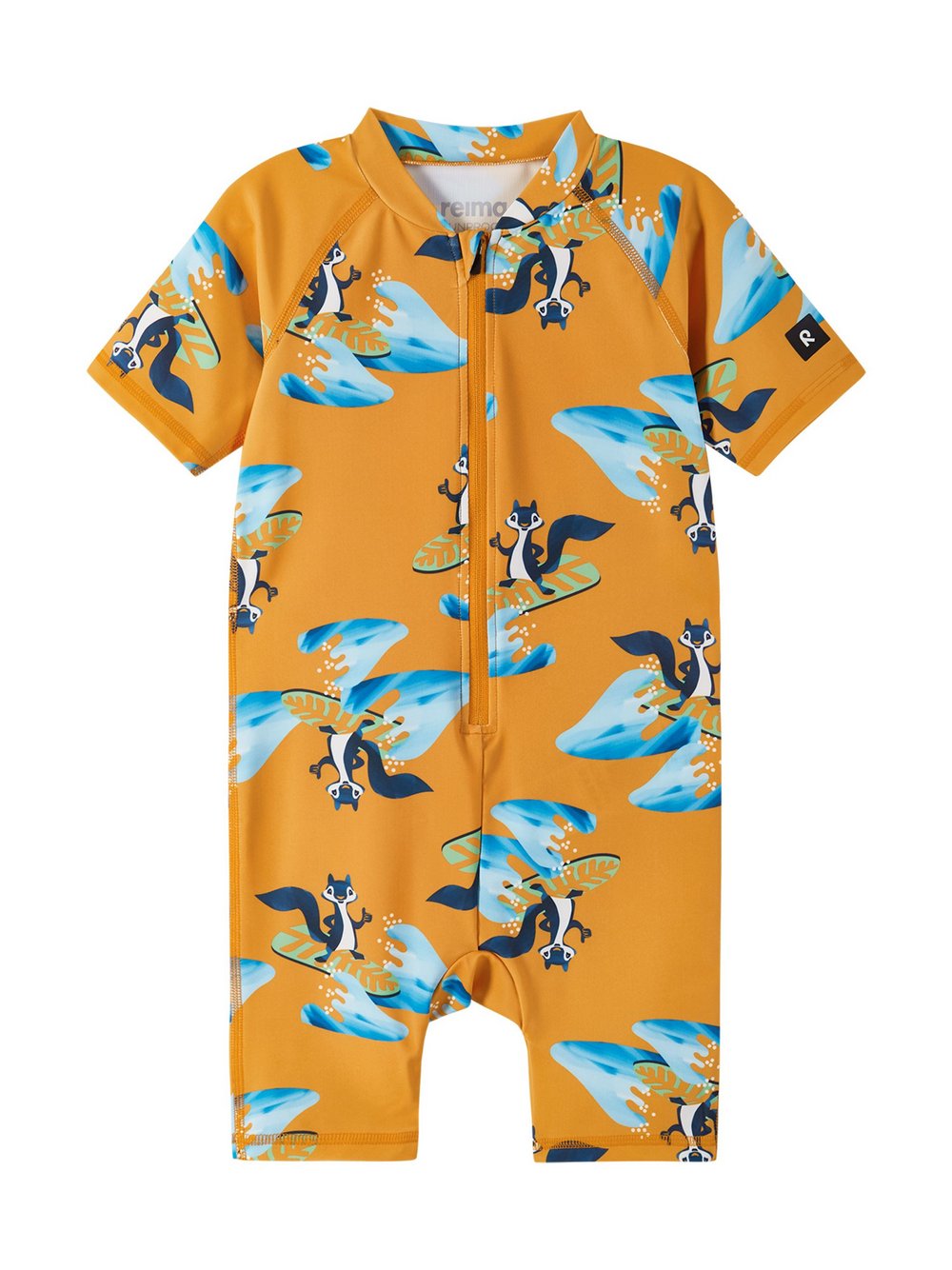 reima UV-Overall Kinder orange gemustert, 74
