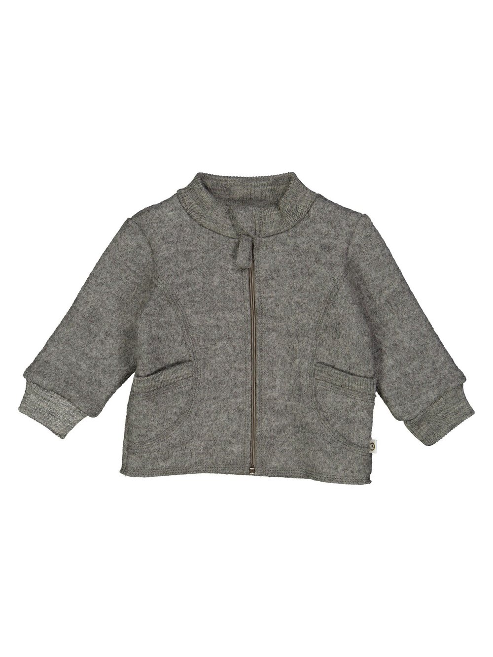 Müsli by Green Cotton Fleecejacke Kinder Wolle grau, 68-74