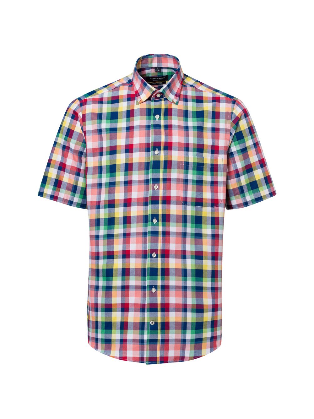 Andrew James Freizeithemd Herren Regular Fit Baumwolle mehrfarbig kariert, XL