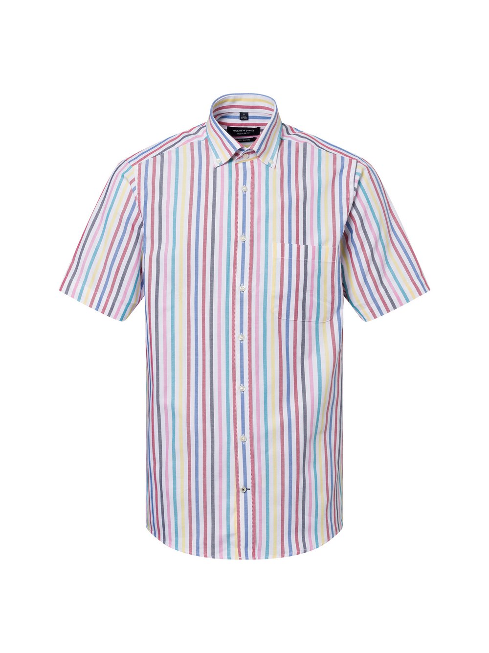 Andrew James Freizeithemd Herren Regular Fit Baumwolle mehrfarbig gestreift, S