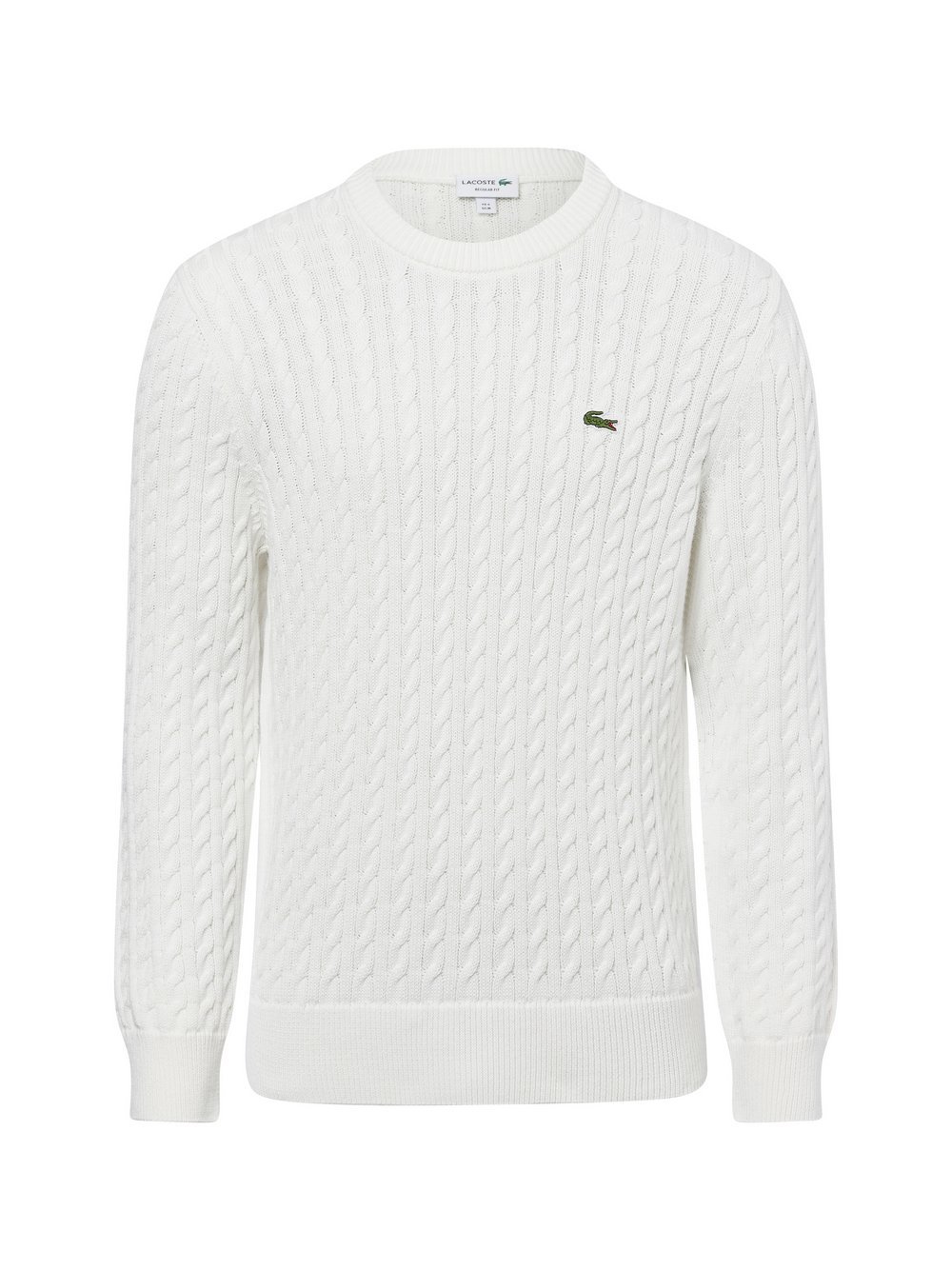 Lacoste Strickpullover Herren Baumwolle weiß, 4