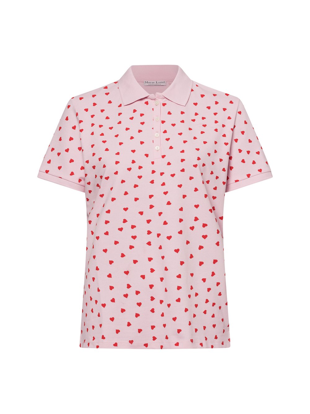 Marie Lund Poloshirt Damen Baumwolle rosa gemustert, XXL