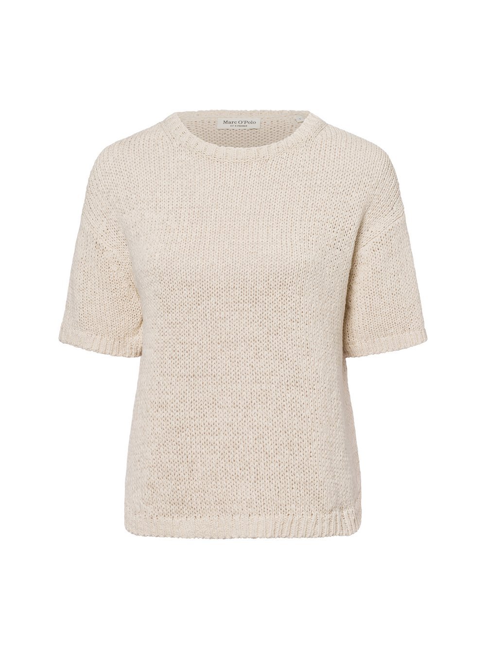 Marc O'Polo Kurzarm-Strickpullover Damen Baumwolle beige, S