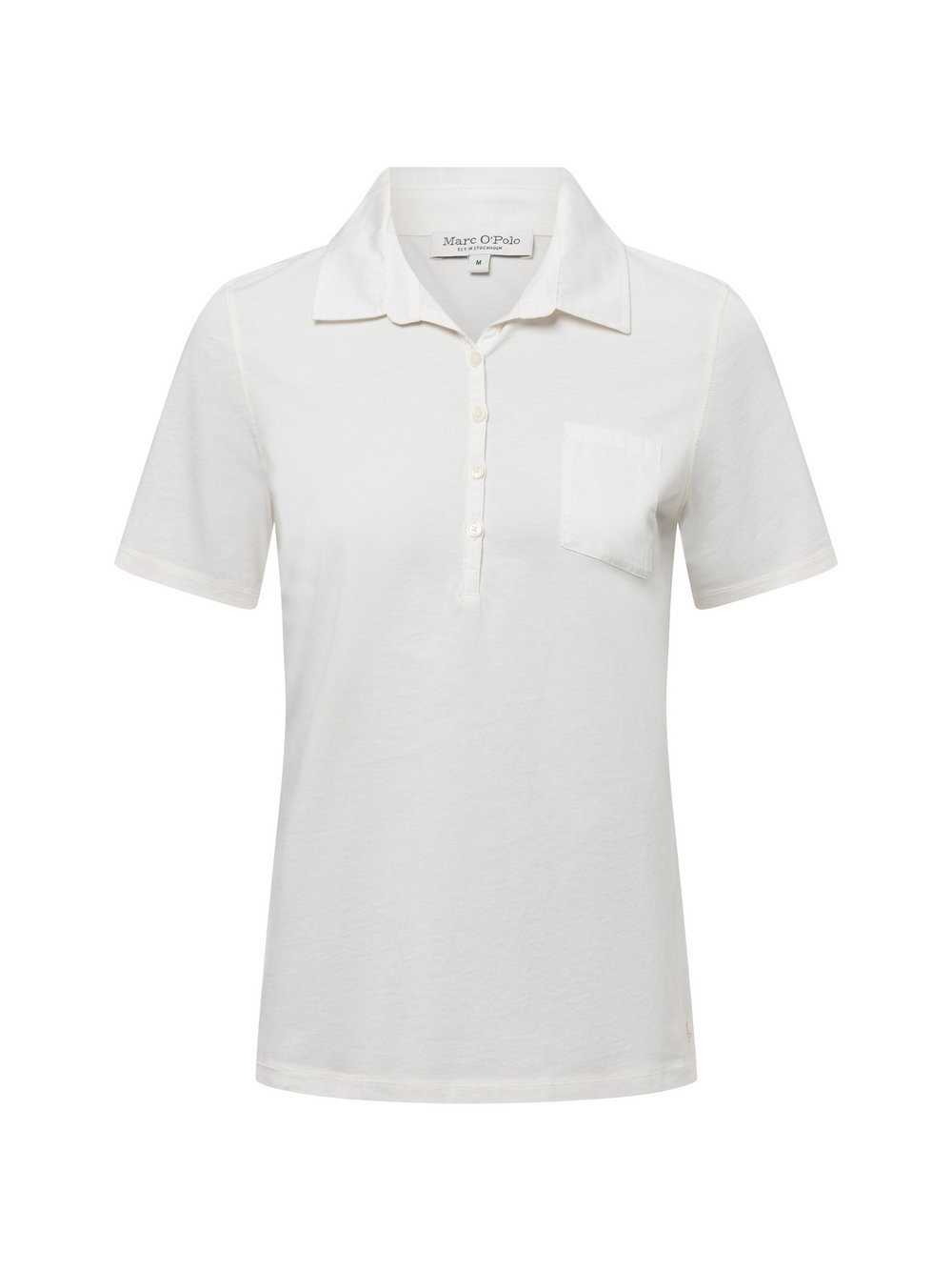 Marc O'Polo Poloshirt Damen Baumwolle weiß, XS