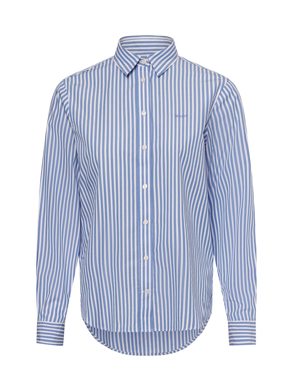 Gant Hemdbluse Damen Baumwolle blau gestreift, 42