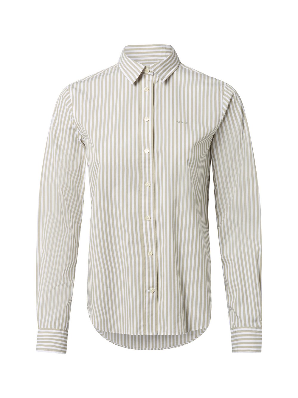 Gant Hemdbluse Damen Baumwolle grün gestreift, 44