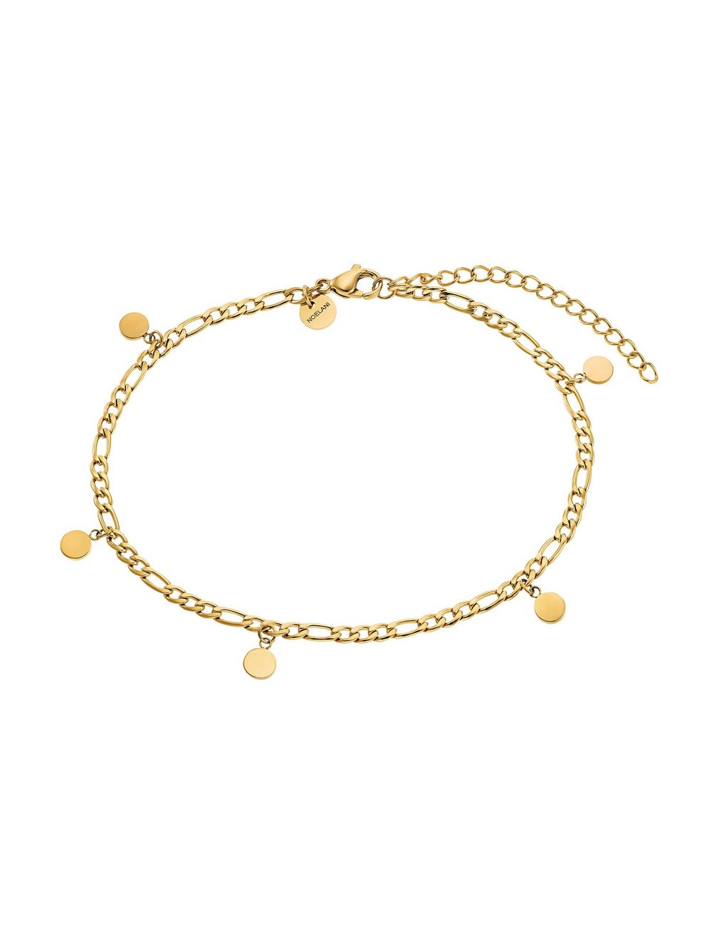 NOELANI Fußkette Damen Edelstahl gold, 27