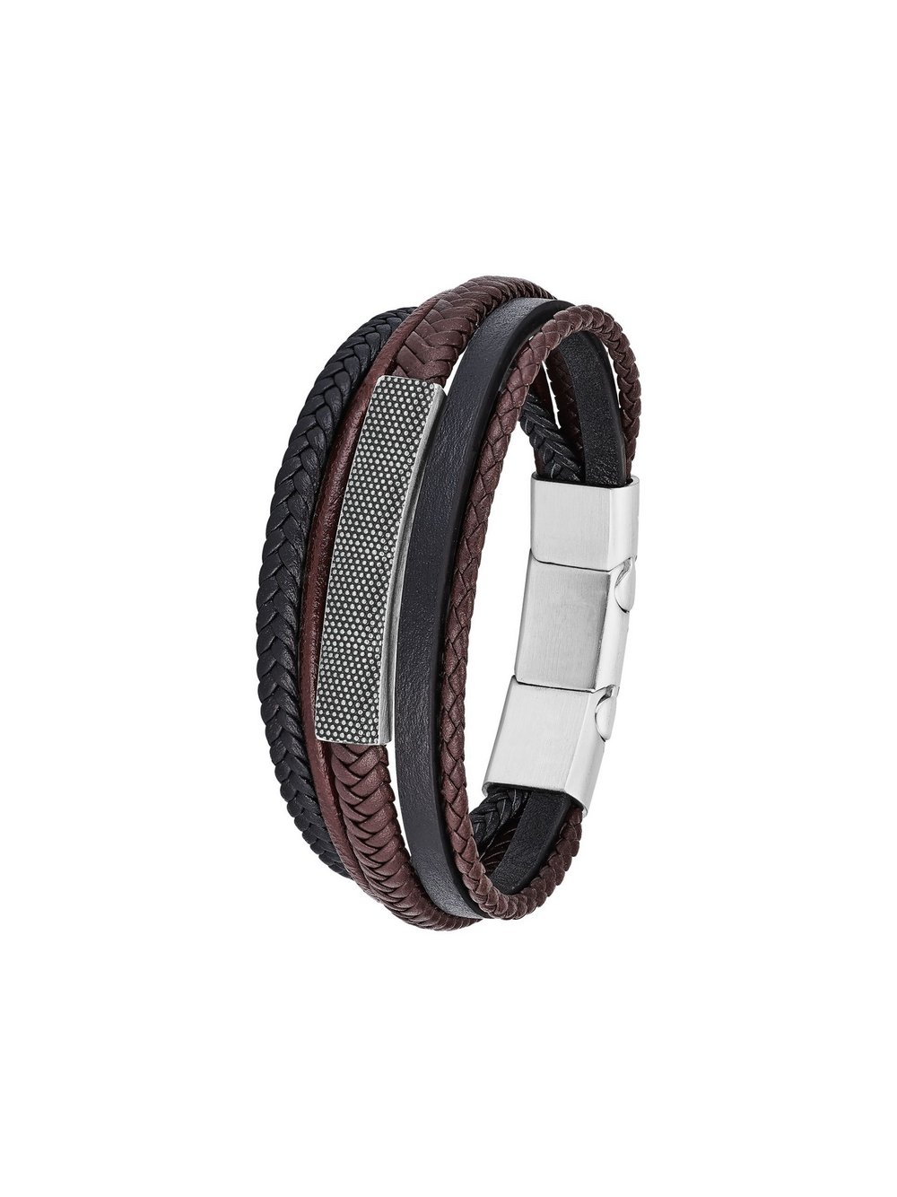 s.Oliver Armband Herren Edelstahl schwarz, 21