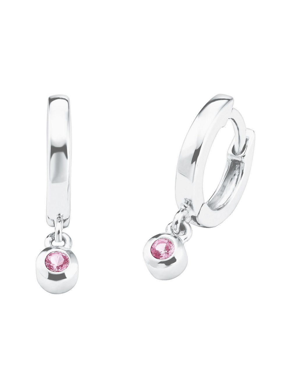 s.Oliver Creolen Mädchen Sterlingsilber rosa, ONE SIZE