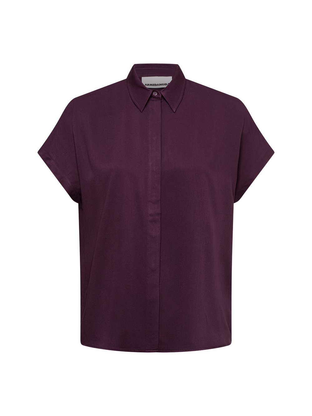 ARMEDANGELS Kurzarmbluse Damen Viskose lila, XS
