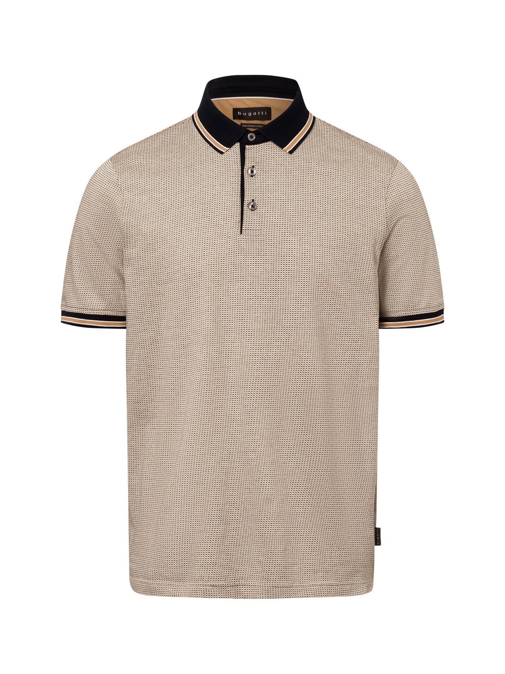 Bugatti Poloshirt Herren Baumwolle mehrfarbig gemustert, L