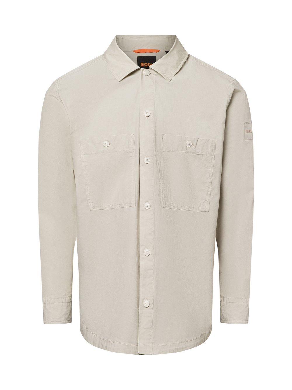 BOSS Orange Freizeithemd Herren Comfort Fit Baumwolle beige, M