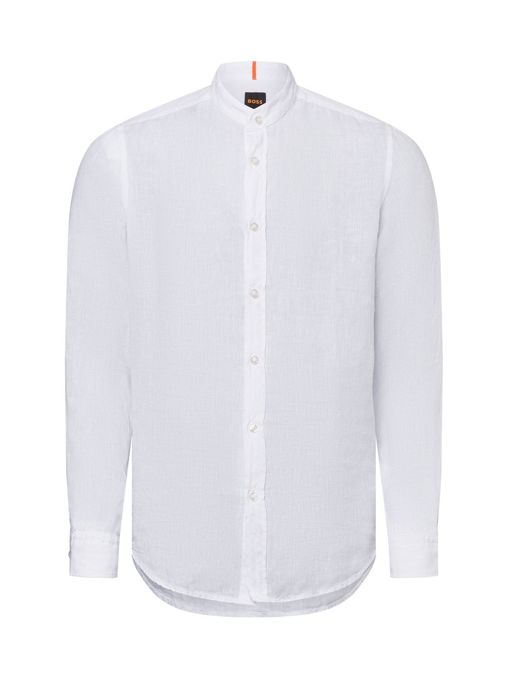 BOSS Orange Freizeithemd aus Leinen Herren Regular Fit weiß, XL