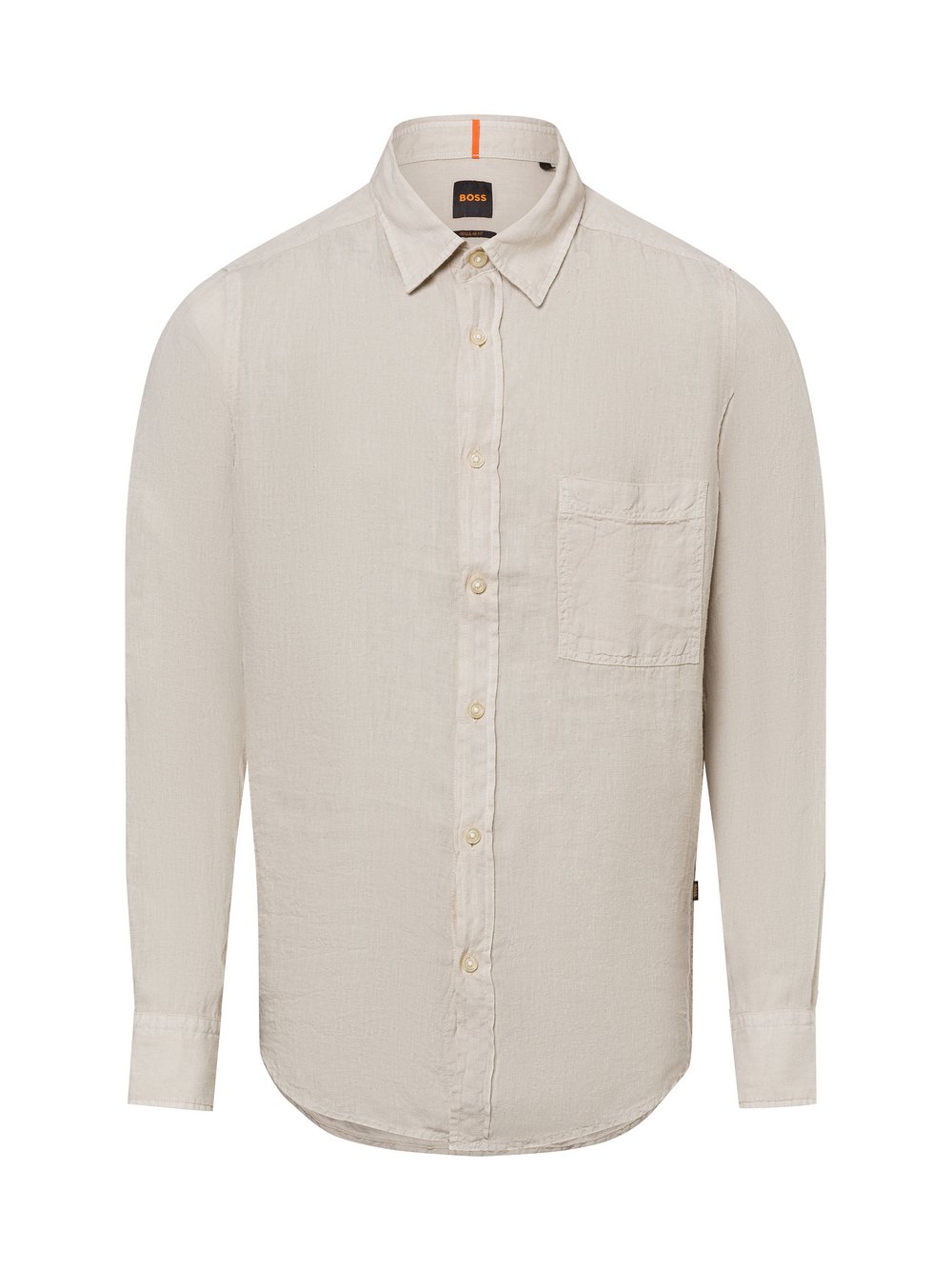BOSS Orange Freizeithemd aus Leinen-Anteil Herren Regular Fit beige, M