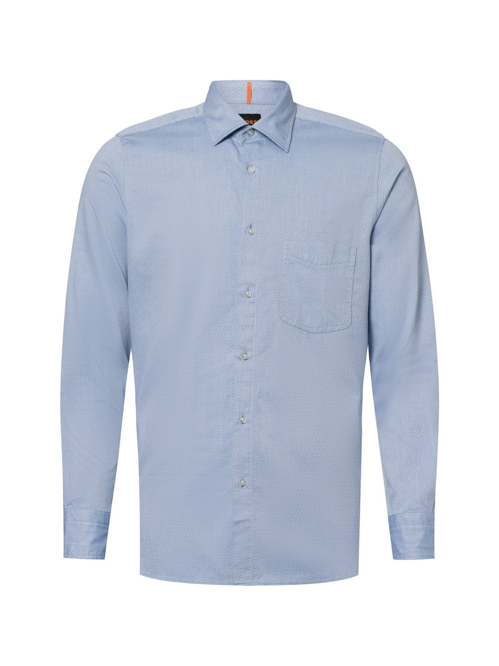 BOSS Orange Freizeithemd Herren Regular Fit Baumwolle blau gemustert, XXL