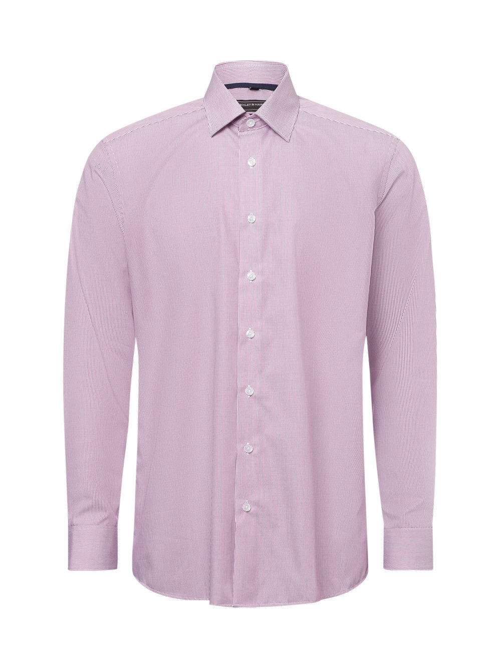 Finshley & Harding Businesshemd Herren Modern Fit Baumwolle mehrfarbig gestreift, 45